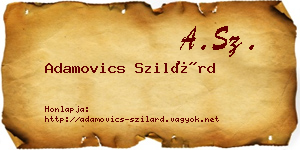 Adamovics Szilárd névjegykártya